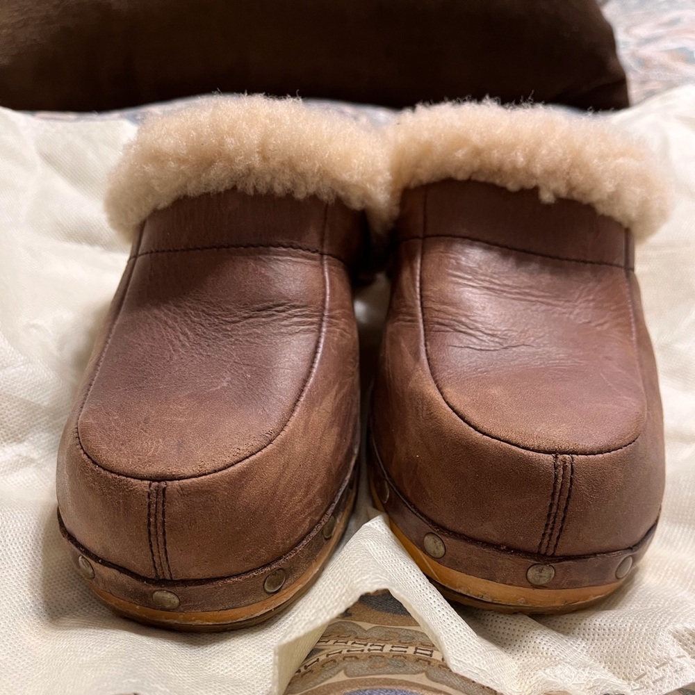 Ugg leather slides